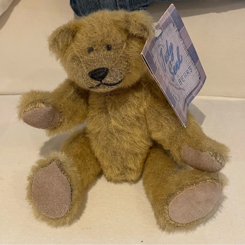 Vintage Russ Jointed Brown 10” Teddy Bear "Rugby" Jointed Artist Judy Senk 1996